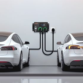 NEMA Splitter For Dryer And EV NEMA 14-50P 2x 14-50R 3.4'' LCD Screen ETL