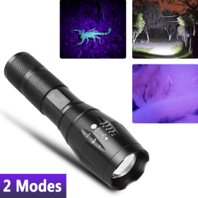 2-in-1 LED Flashlight, Ultraviolet And White Light