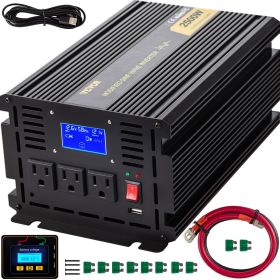 Power Inverter, 2500W Modified Sine Wave Inverter, DC 12V To AC 120V Car Converter