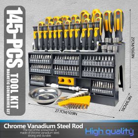145-Piece Magnetic Screwdriver Set