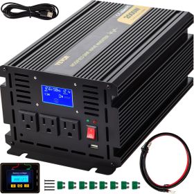 Power Inverter, 2000W Modified Sine Wave Inverter, DC 12V To AC 120V Car Converter