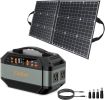 GOFORT 330W Portable Power Station; with Foldable Solar Panel