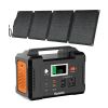 200W Portable Power Station;  FlashFish 40800mAh Solar Generator with 60W 18V ETFE Portable Solar Panel