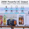 200W Portable Power Station;  FlashFish 40800mAh Solar Generator with 60W 18V ETFE Portable Solar Panel