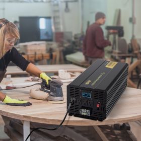 Pure Sine Wave Inverter, 5000 Watt, Power Inverter, DC 12V To AC 120V Car Inverter, With LCD Display,