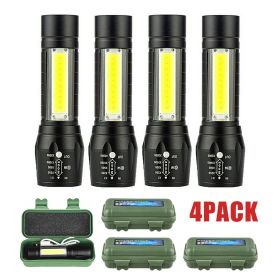 Mini Flashlight LED COB (Option: 4pcs)