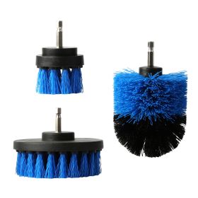 3Pcs Per Set Drill Brush Power Scrubber Cleaning Brush For Car Carpet Wall Tile Tub Cleaner Combo Brush Only (Option: Blue-3Pc Per Set)