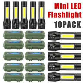 Mini Flashlight LED COB (Option: 10PCS)